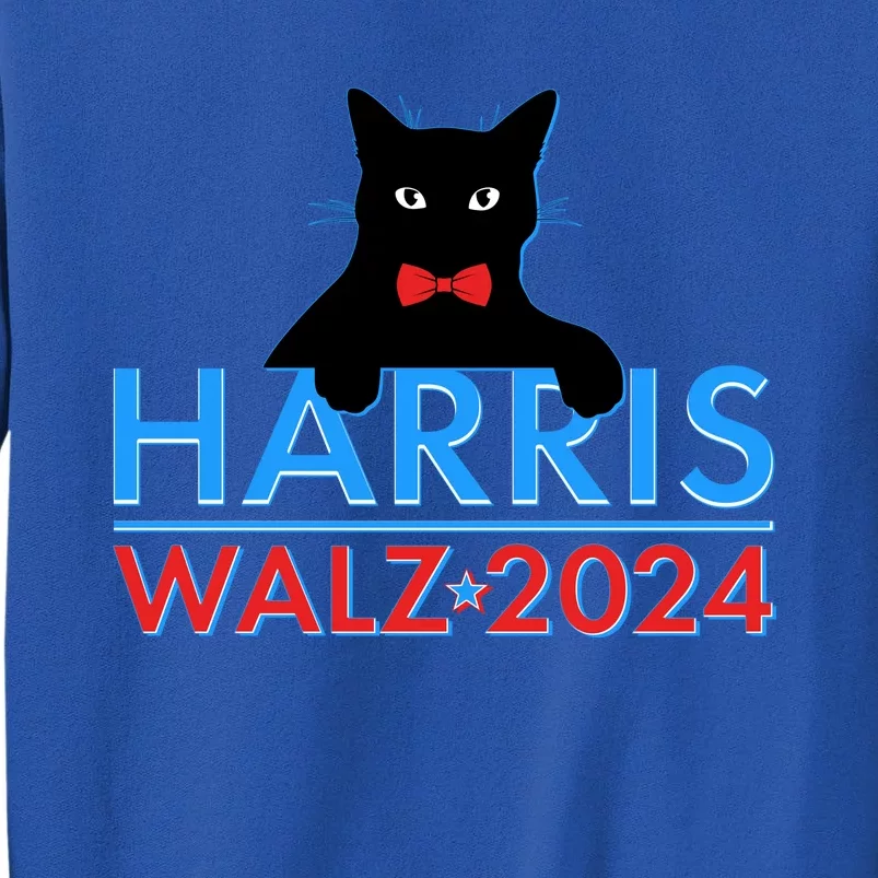 Funny Cute Kamala Harris Tim Walz 2024 Cat Sweatshirt