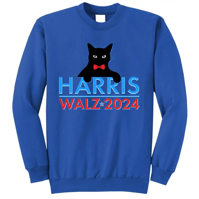 Funny Cute Kamala Harris Tim Walz 2024 Cat Sweatshirt