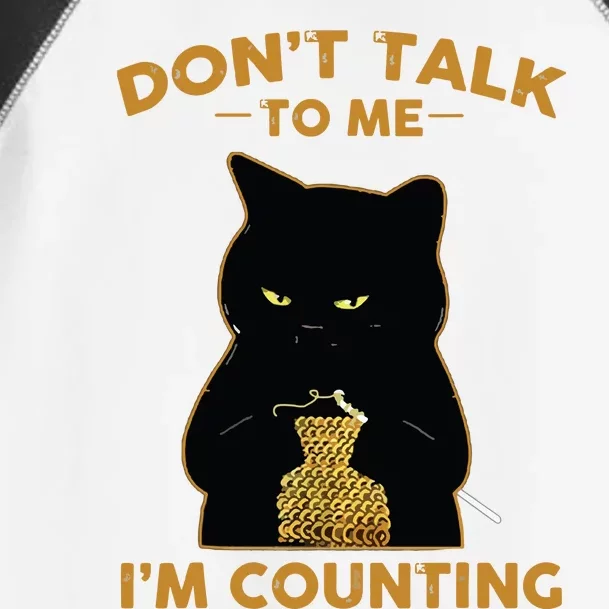 Funny Cat Knits Shirts Dont Talk To Me Im Counting Knitting Toddler Fine Jersey T-Shirt