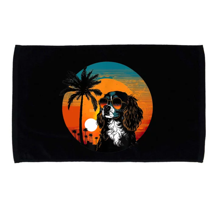 Funny Cavalier King Charles Spaniel Cute Cool Sunglasses Microfiber Hand Towel