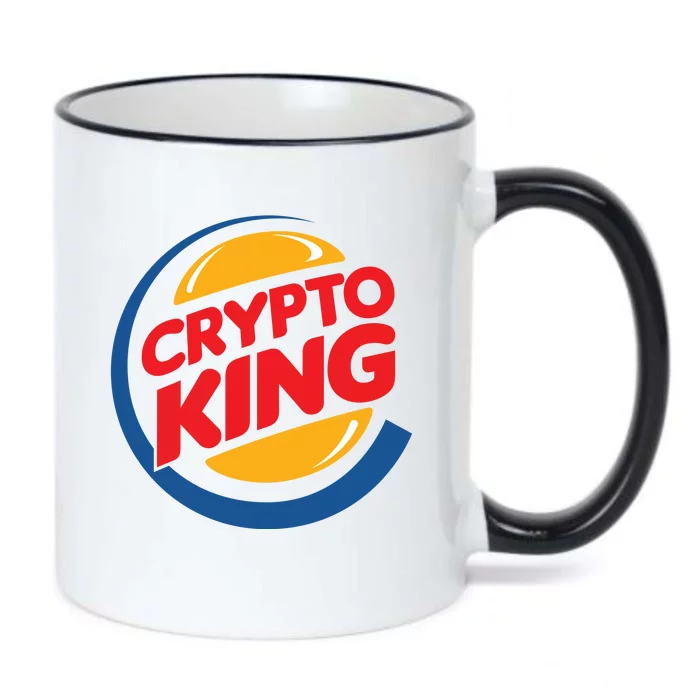 Funny Crypto King Logo Black Color Changing Mug