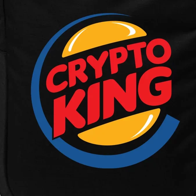 Funny Crypto King Logo Impact Tech Backpack