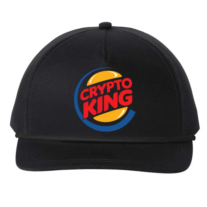 Funny Crypto King Logo Snapback Five-Panel Rope Hat