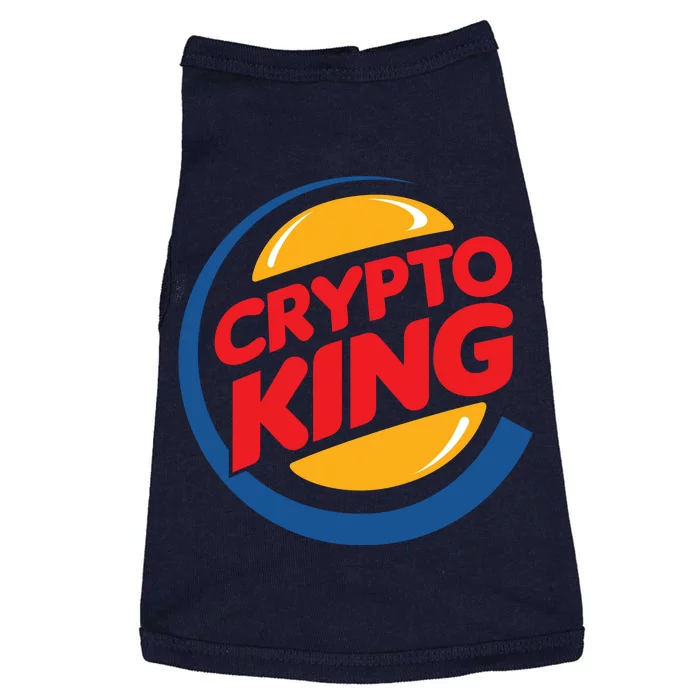 Funny Crypto King Logo Doggie Tank