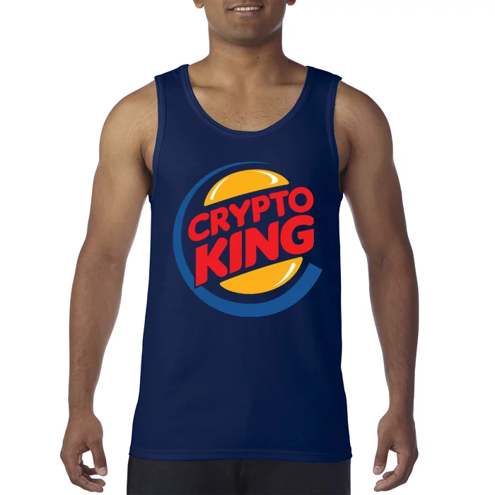 Funny Crypto King Logo Tank Top