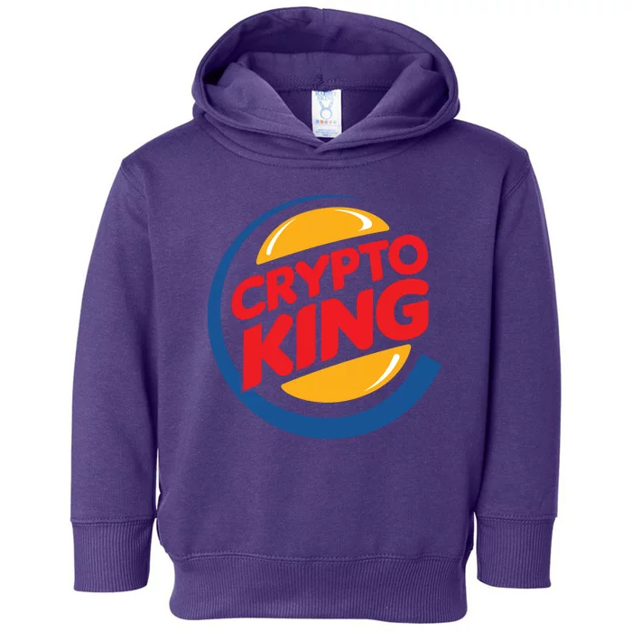 Funny Crypto King Logo Toddler Hoodie