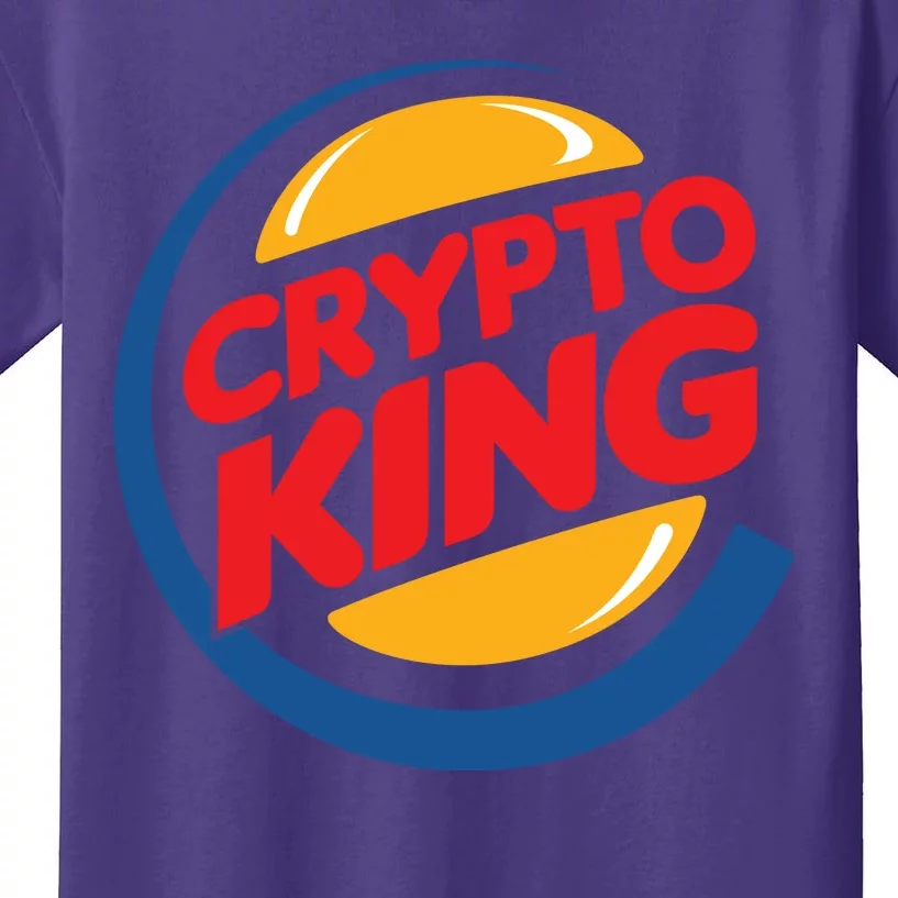 Funny Crypto King Logo Kids T-Shirt