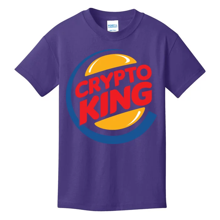 Funny Crypto King Logo Kids T-Shirt