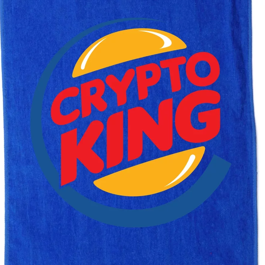 Funny Crypto King Logo Platinum Collection Golf Towel