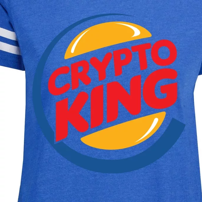 Funny Crypto King Logo Enza Ladies Jersey Football T-Shirt