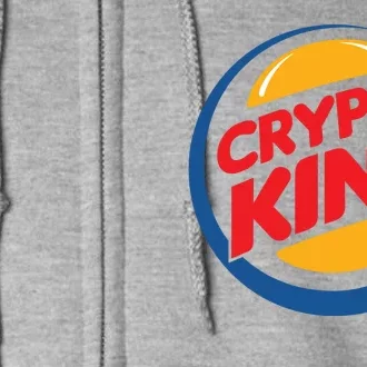 Funny Crypto King Logo Full Zip Hoodie