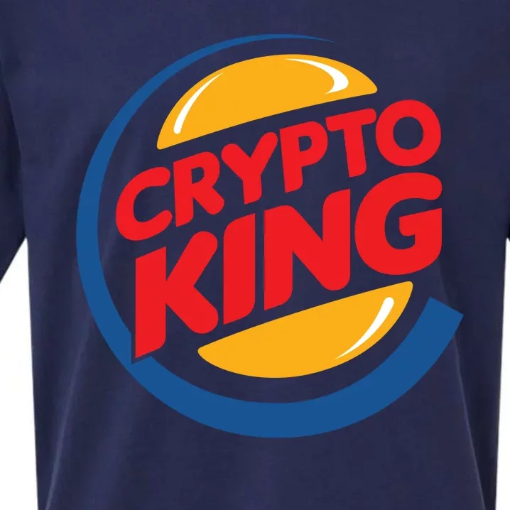 Funny Crypto King Logo Sueded Cloud Jersey T-Shirt