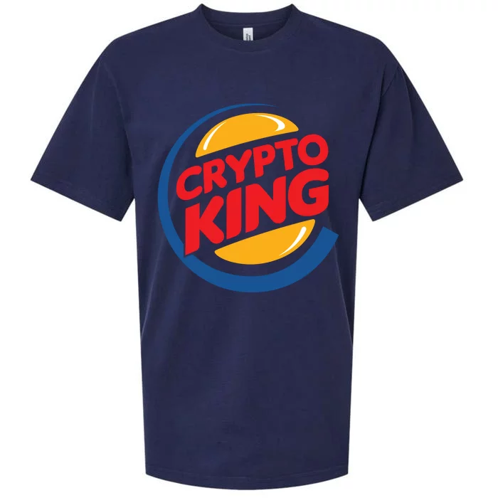 Funny Crypto King Logo Sueded Cloud Jersey T-Shirt