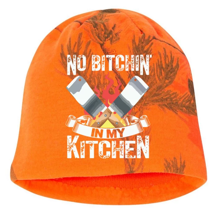 Funny Chef Knife Cook Design No Bitchin In My Kitchen Kati - Camo Knit Beanie