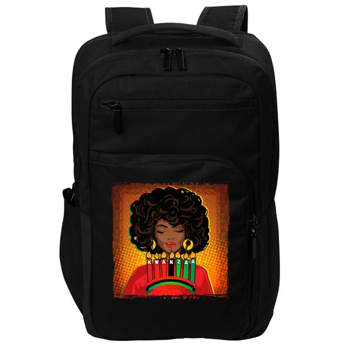 Festive Celebrate Kwanzaa Black African American Woman Impact Tech Backpack