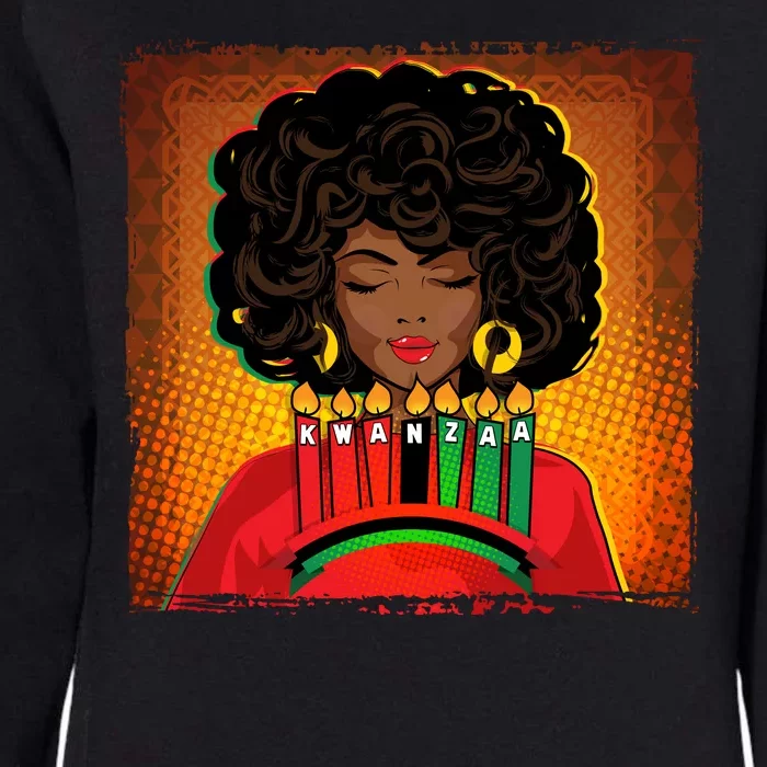 Festive Celebrate Kwanzaa Black African American Woman Womens California Wash Sweatshirt