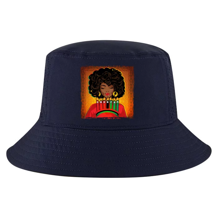 Festive Celebrate Kwanzaa Black African American Woman Cool Comfort Performance Bucket Hat