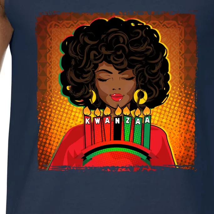 Festive Celebrate Kwanzaa Black African American Woman Comfort Colors® Tank Top