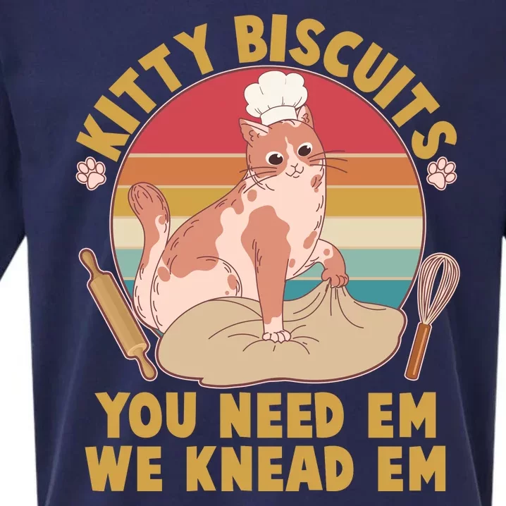 Funny Cute Kitty Biscuits You Need Em We Knead Em Sueded Cloud Jersey T-Shirt