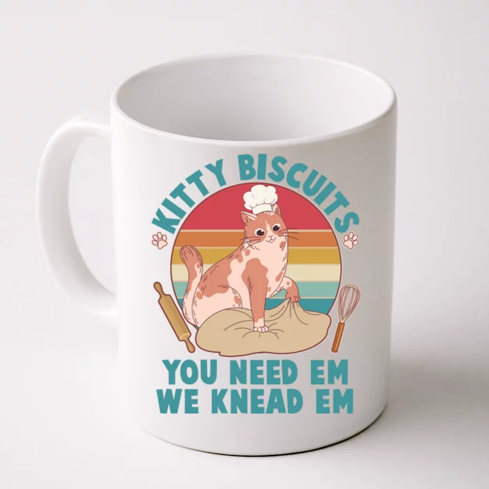 Funny Cute Kitty Biscuits You Need Em We Knead Em Front & Back Coffee Mug