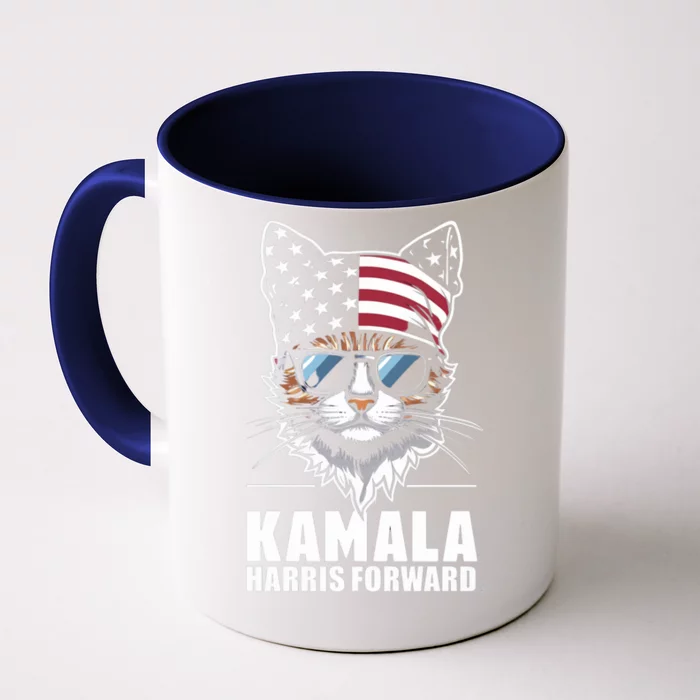 Funny Cat Kamala Harris Forward Cool Gift Front & Back Coffee Mug