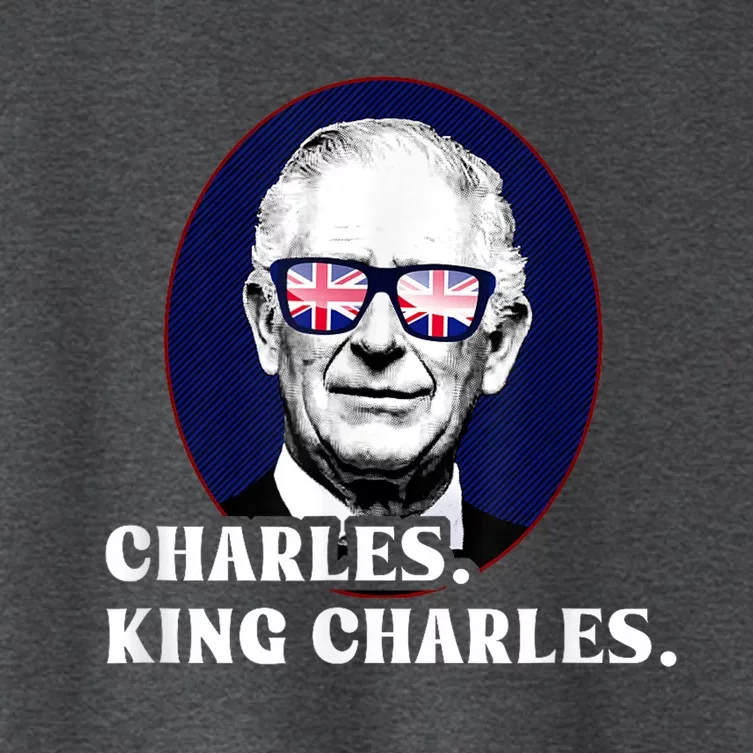 Funny Charles King Charles Of His Majesty & Union Jack Women's Crop Top Tee