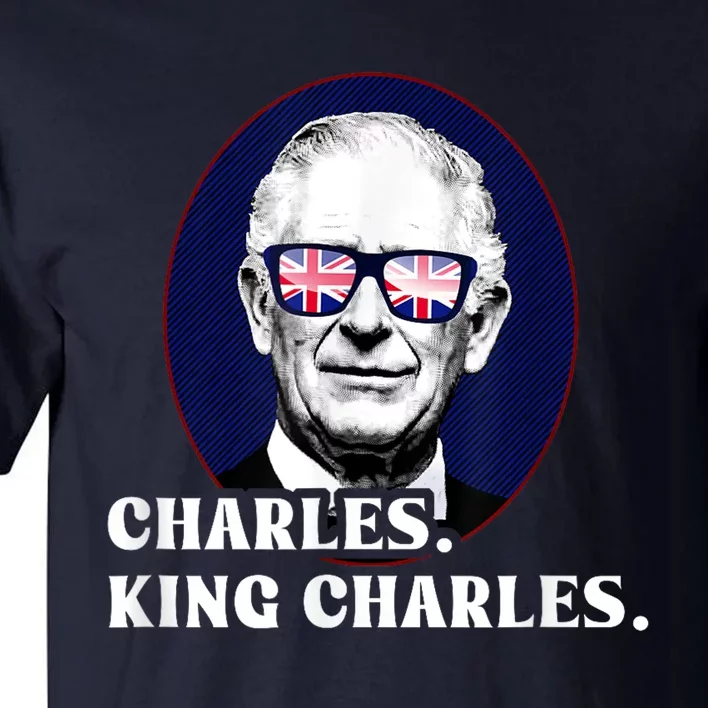 Funny Charles King Charles Of His Majesty & Union Jack Tall T-Shirt