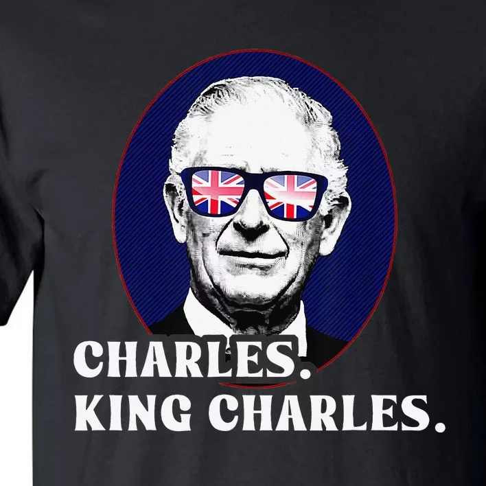 Funny Charles King Charles Of His Majesty & Union Jack Tall T-Shirt