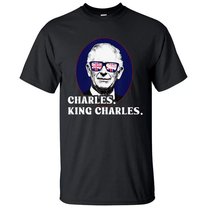 Funny Charles King Charles Of His Majesty & Union Jack Tall T-Shirt