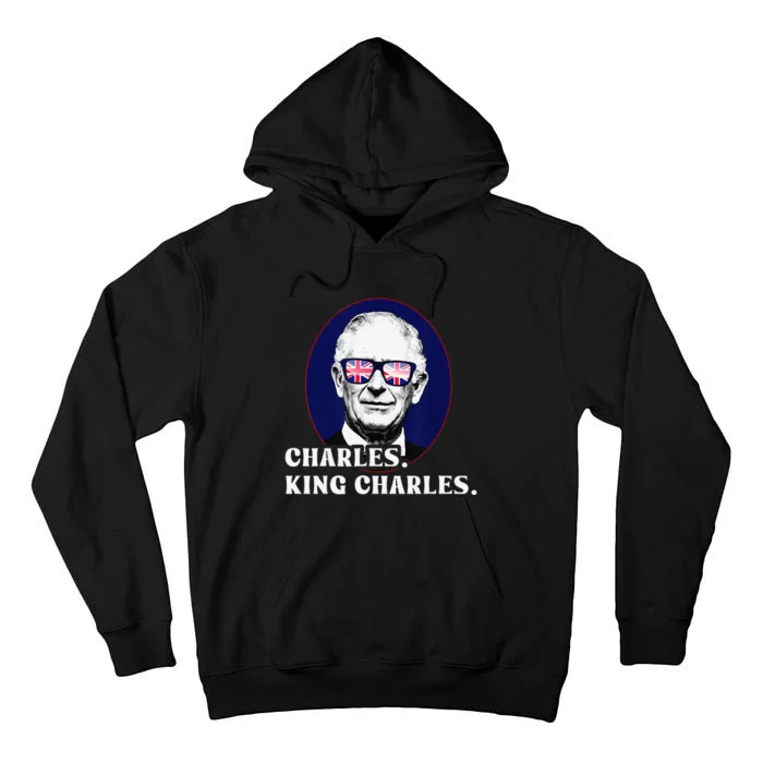 Funny Charles King Charles Of His Majesty & Union Jack Tall Hoodie