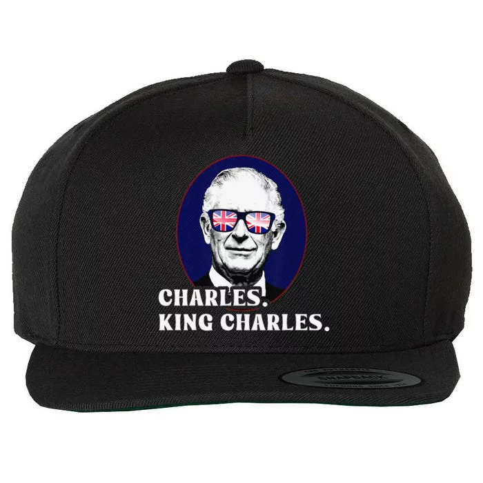 Funny Charles King Charles Of His Majesty & Union Jack Wool Snapback Cap