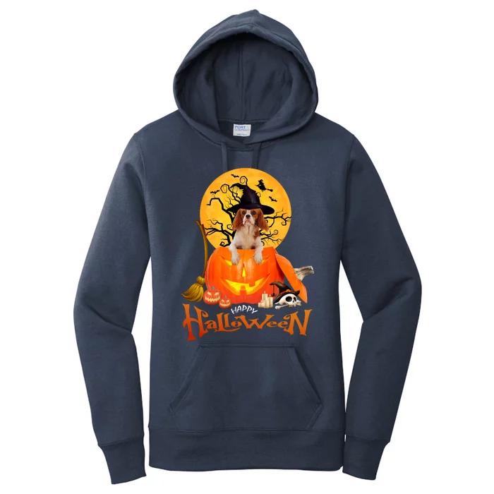 Funny Cavalier King Dog Spooky Halloween Women's Pullover Hoodie