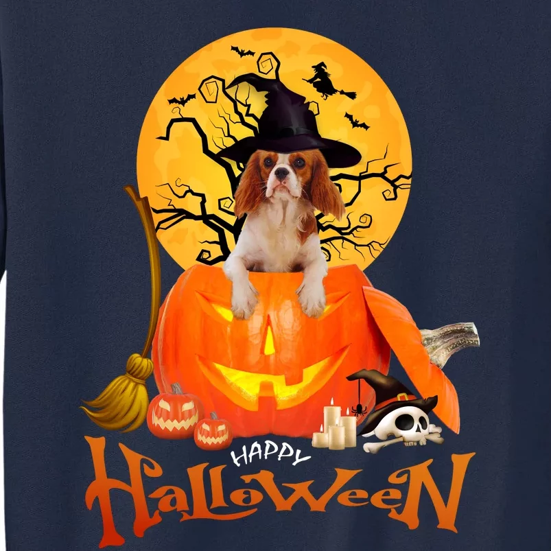 Funny Cavalier King Dog Spooky Halloween Tall Sweatshirt