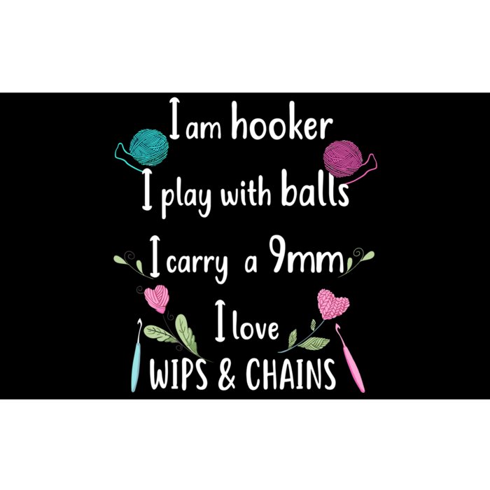 Funny Crochet Knitting I’M A Hooker Funny Crochet Bumper Sticker