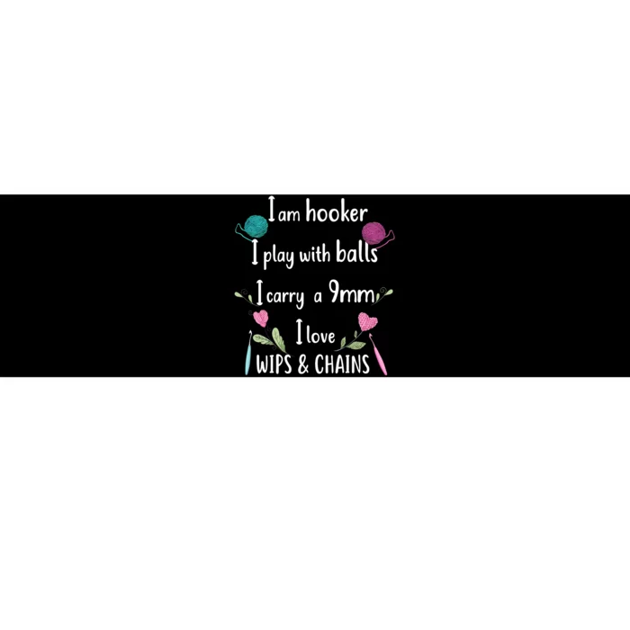 Funny Crochet Knitting I’M A Hooker Funny Crochet Bumper Sticker