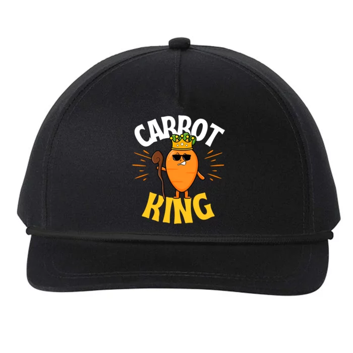 Funny Carrot King Dad Vegetable Fathers' Day Gardener Lover Gift Snapback Five-Panel Rope Hat