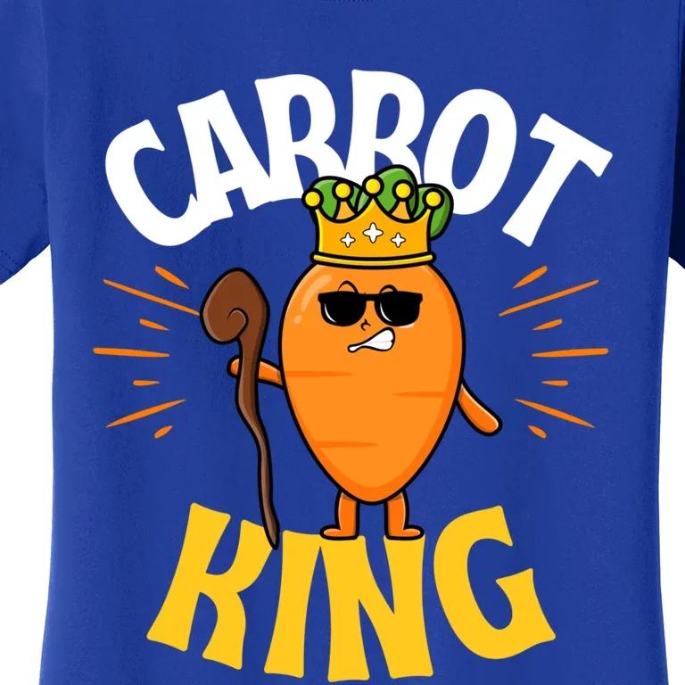 Funny Carrot King Dad Vegetable Fathers' Day Gardener Lover Gift Women's T-Shirt