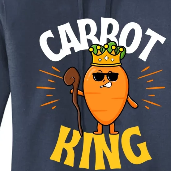 Funny Carrot King Dad Vegetable Fathers' Day Gardener Lover Gift Women's Pullover Hoodie