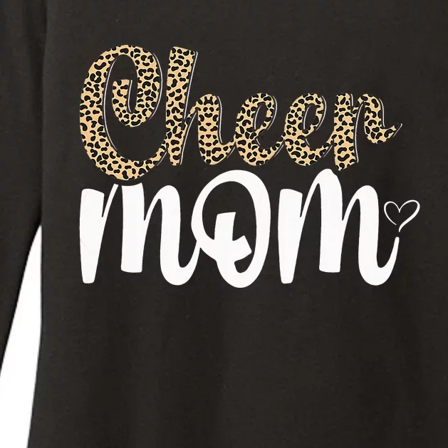 Funny Cheerleading Lover Leopard Cheer Mom Womens CVC Long Sleeve Shirt