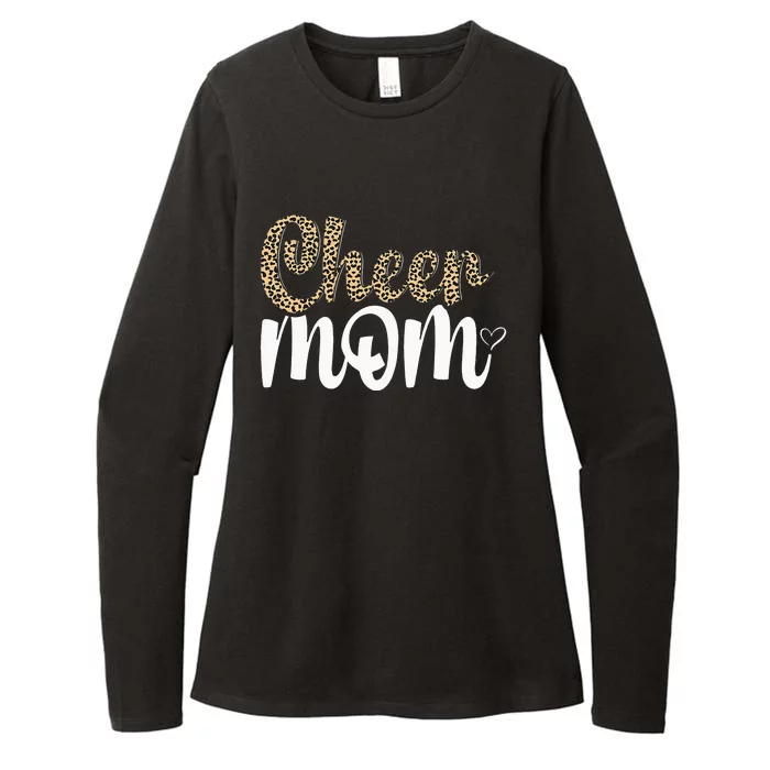 Funny Cheerleading Lover Leopard Cheer Mom Womens CVC Long Sleeve Shirt