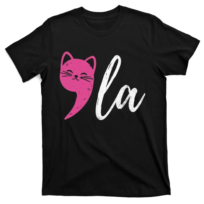 Funny Cat Ladies Comma + La Kmala 2024 T-Shirt