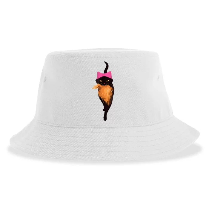 Funny Cat Ladies And Cat Guy Sustainable Bucket Hat