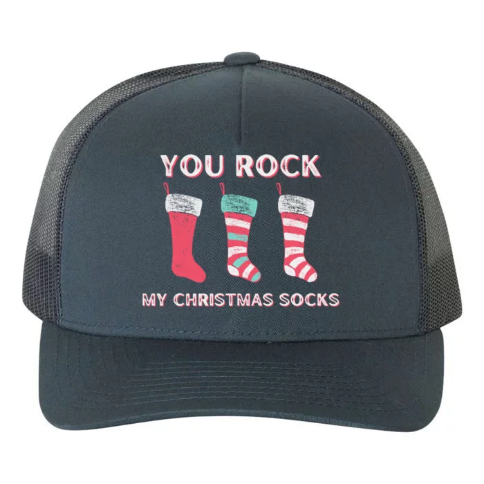 Funny Christmas LoverS Quotes Rock My Christmas Socks Gift Yupoong Adult 5-Panel Trucker Hat