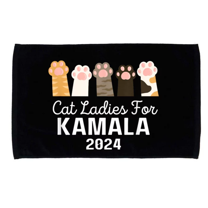 Funny Cat Ladies For Kamala Childless Cat Ladies 2024 Microfiber Hand Towel