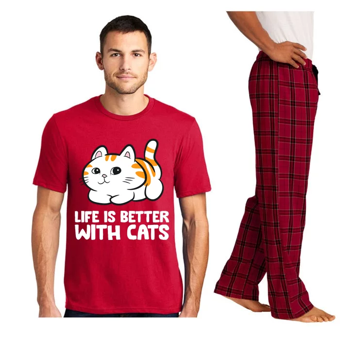 Funny Cat Lover Cute Kittens Life Is Better With Cats Pajama Set