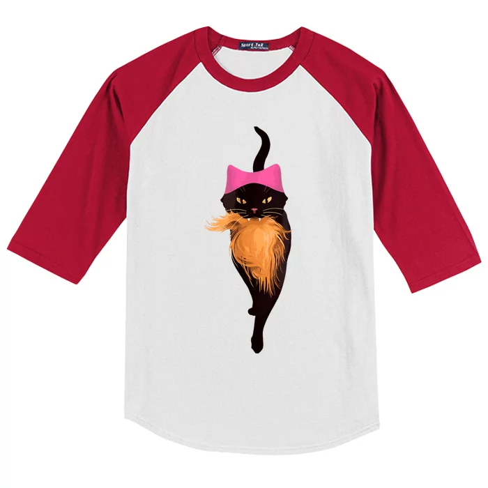 Funny Cat Ladies And Cat Guy Kids Colorblock Raglan Jersey