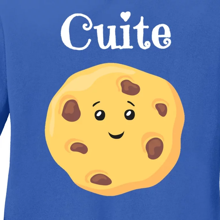 Funny Cookie Lover Cutie Cookie National Cookie Day Gift Ladies Long Sleeve Shirt