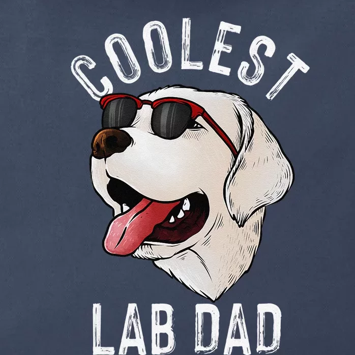 Funny Coolest Lab Dad Gift For White Labrador Dog Lover Zip Tote Bag