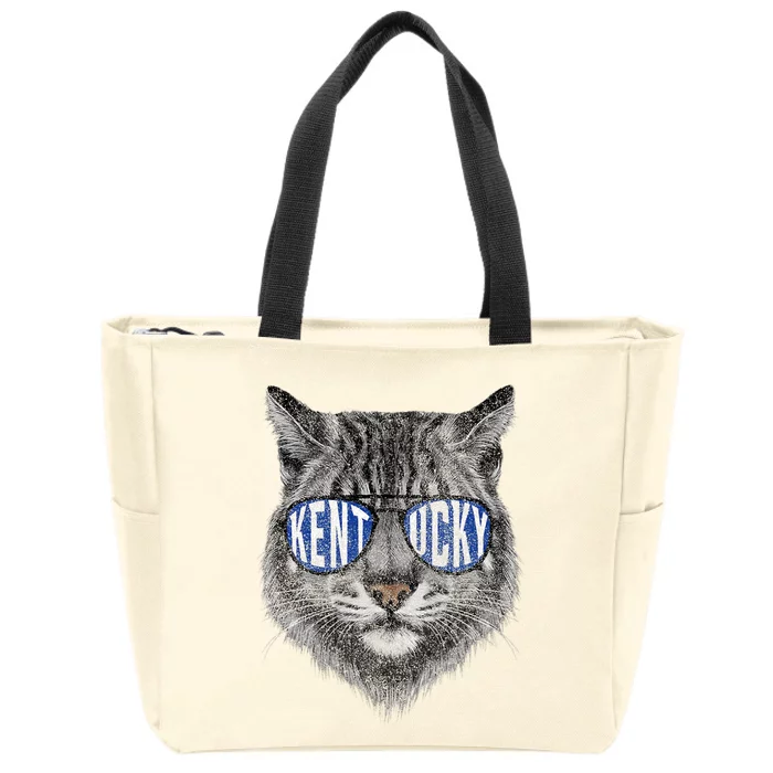 Funny Cat Lovers Graphic Last Name Kentucky Retro Vintage Zip Tote Bag