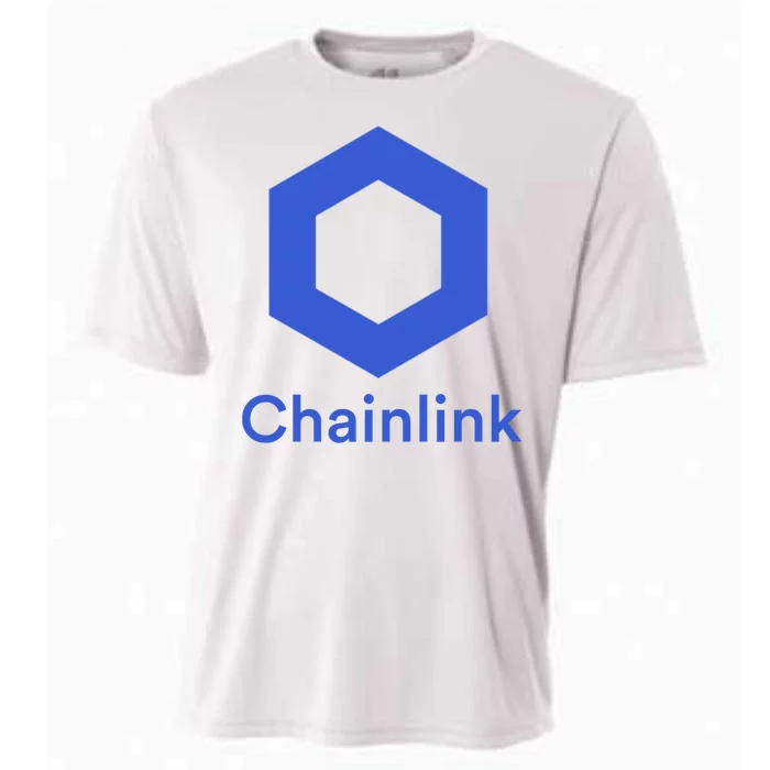 Funny Chainlink LINK Chainlink Blue Funny Chainlink Crypto Chainlink Merch Cooling Performance Crew T-Shirt